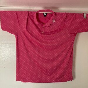 Men's Footjoy polo shirt, pink, size XXL